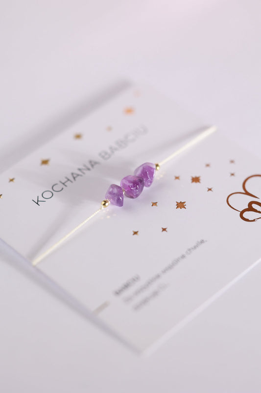 Bransoletka dla Babci z Ametystami