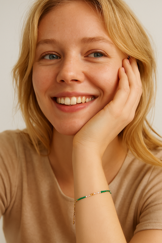 Bransoletka z topazem i kolorowymi kamieniami naturalnymi