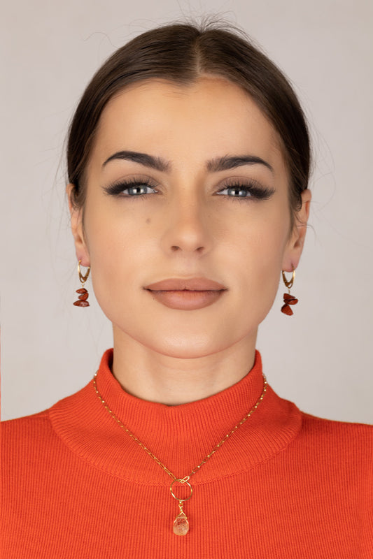 Naszyjnik cytryn kropla