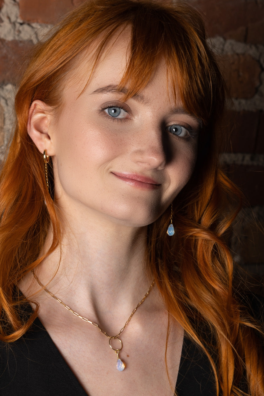 Naszyjnik kamień księżycowy kropla