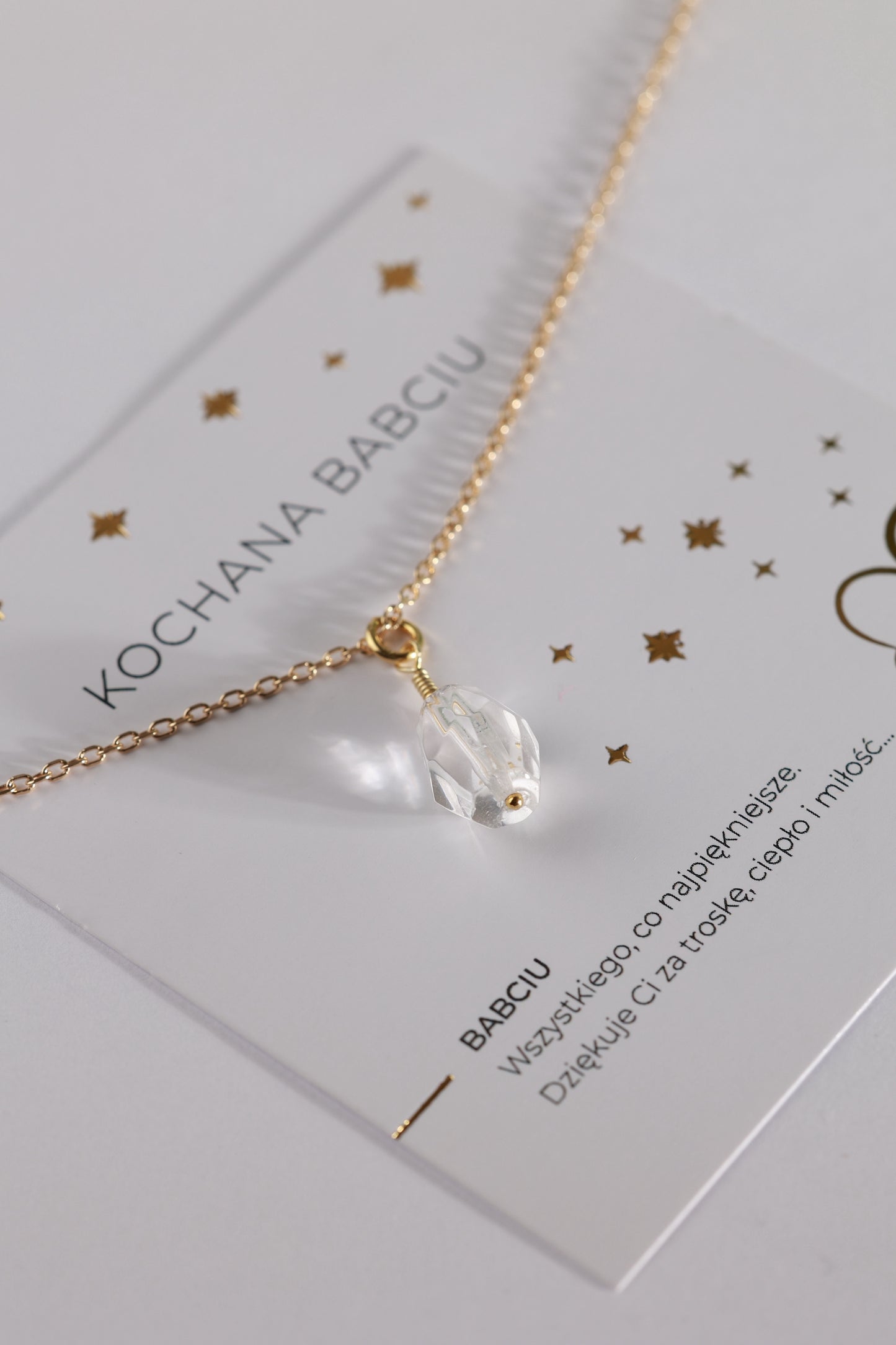 Naszyjnik dla Babci Kryształ Górski