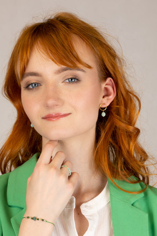 Kolczyki z amazonitem