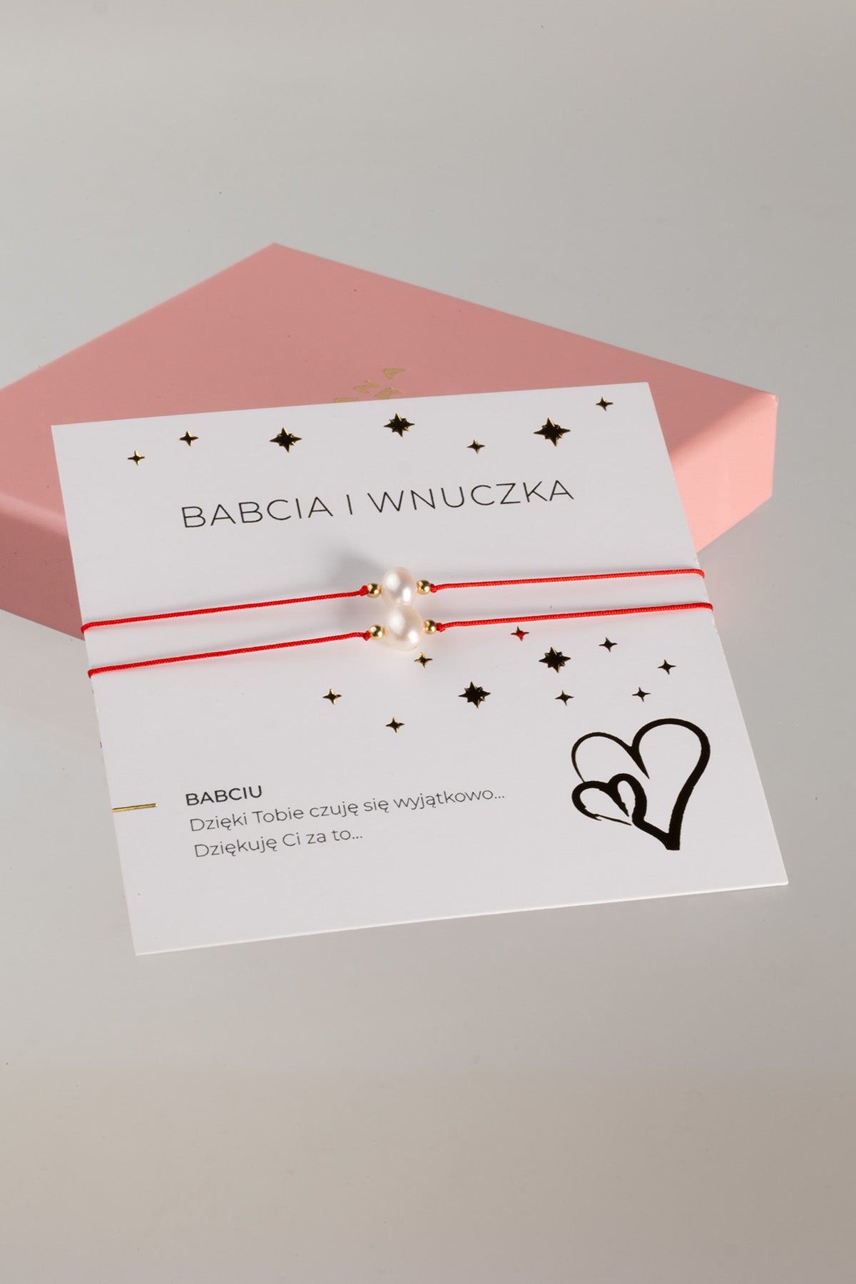 Zestaw Bransoletek na Czerwonej Nitce Perła