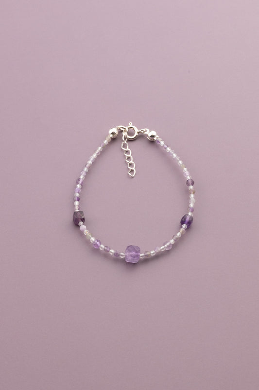 Bransoletka z ametystami i topazem