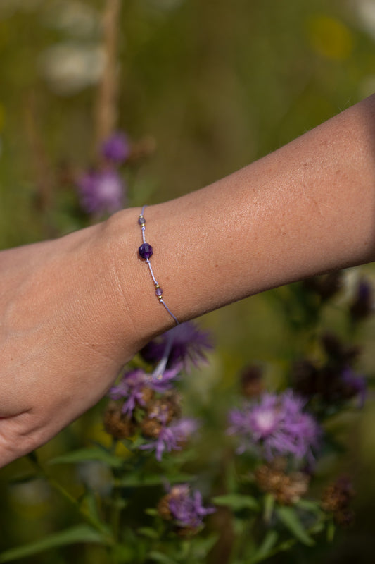 Bransoletka z ametystami