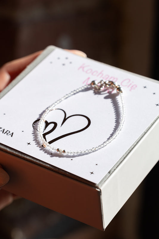 Prezent dla Mamy Bransoletka Diament i Topaz