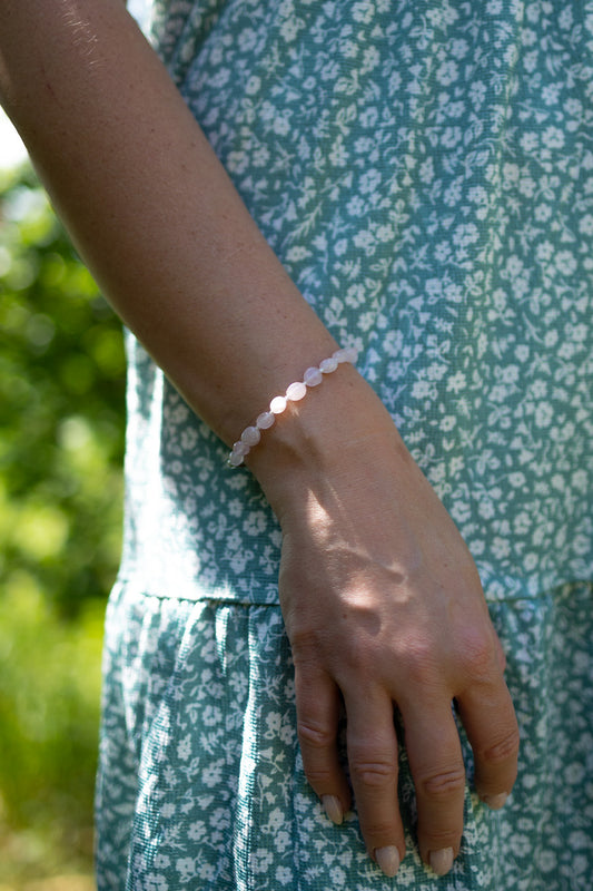 Bransoletka kwarc i topaz