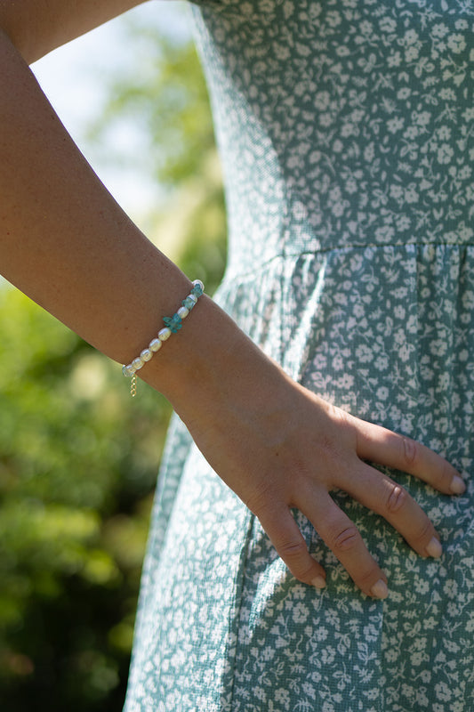 Bransoletka Perła i Apatyt