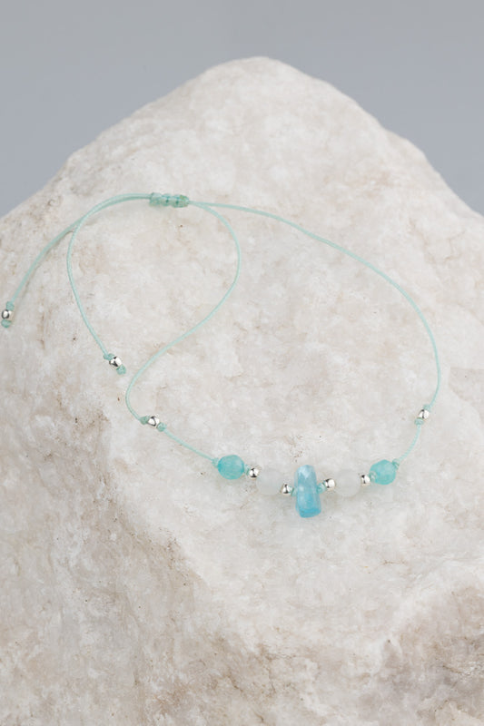 Bransoletka z apatytem i jadeitami