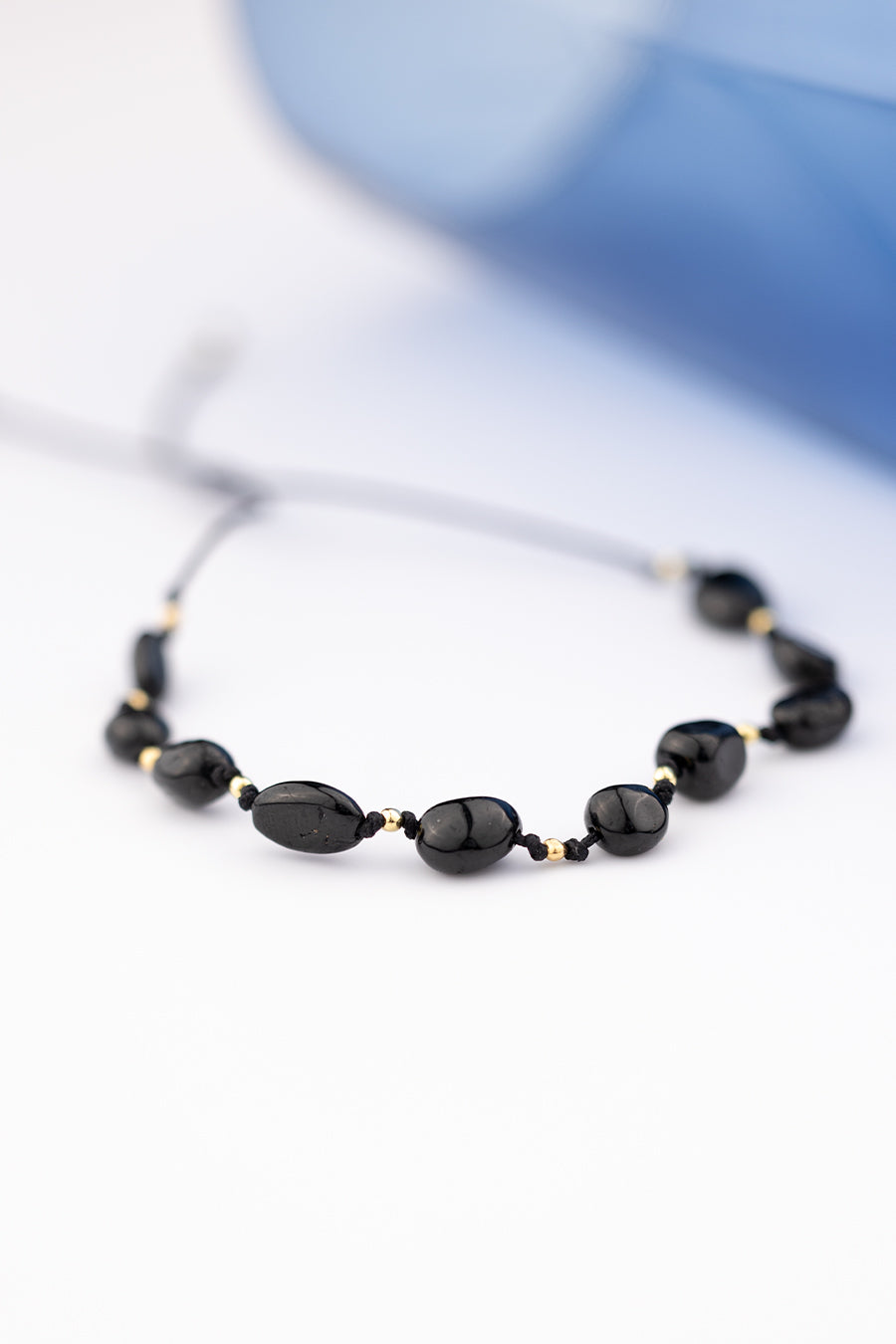 Bransoletka z nieregularnym turmalinem