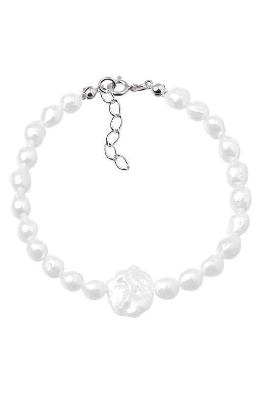 Bransoletka z nieregularną perłą