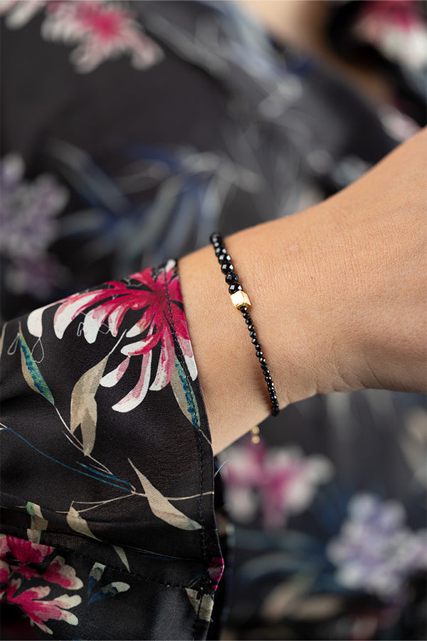 Bransoletka dla Babci Czarny Spinel