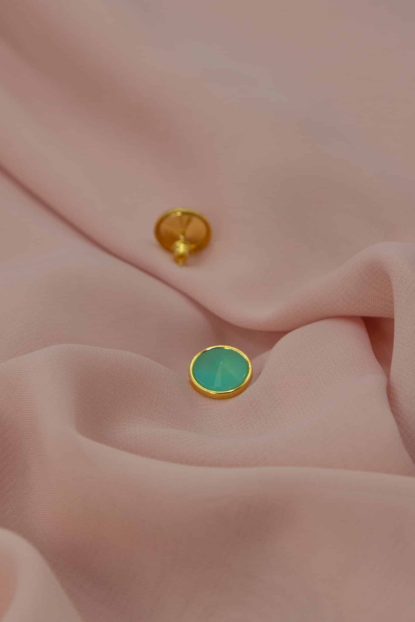 Kolczyki z chalcedonem turkusowym