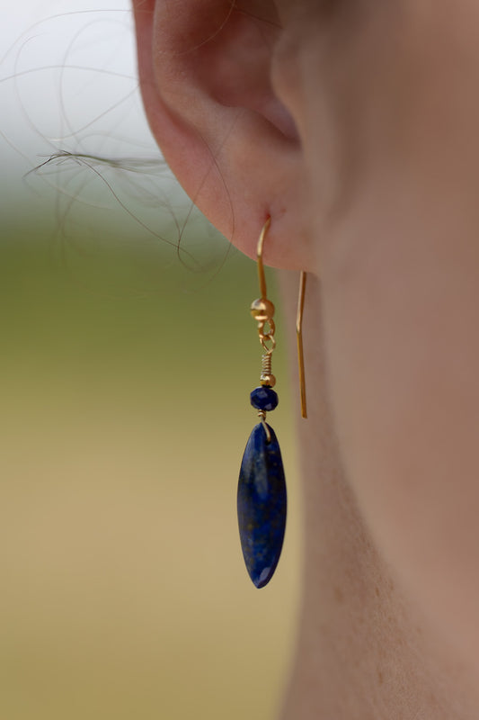 Kolczyki z kamieniami Lapis lazuli