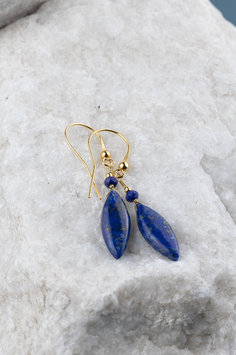 Kolczyki z kamieniami Lapis lazuli