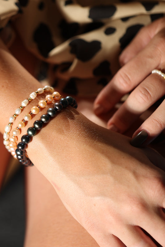 Bransoletka z łososiowych pereł