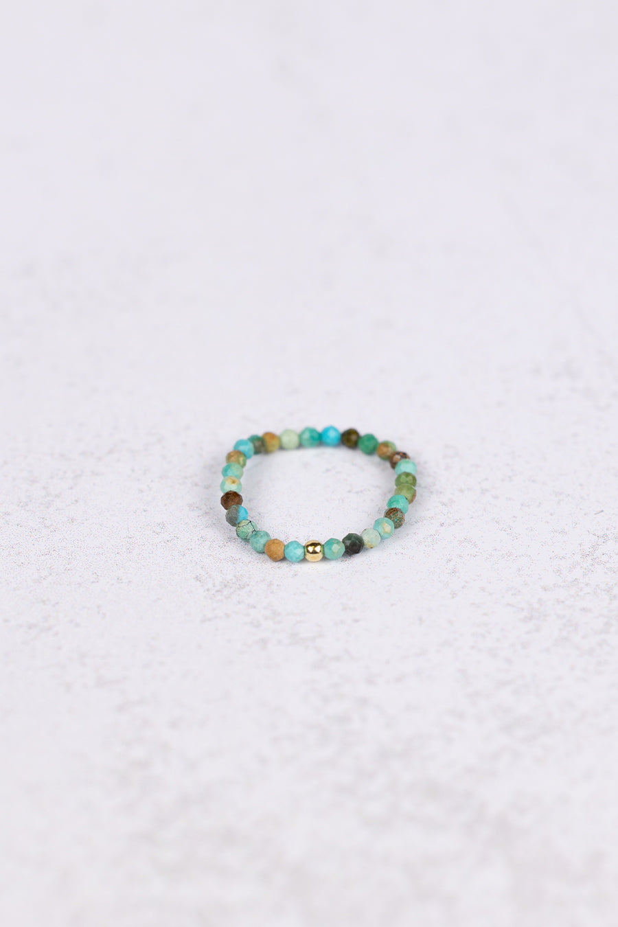 Pierścionek elastyczny z turkusem