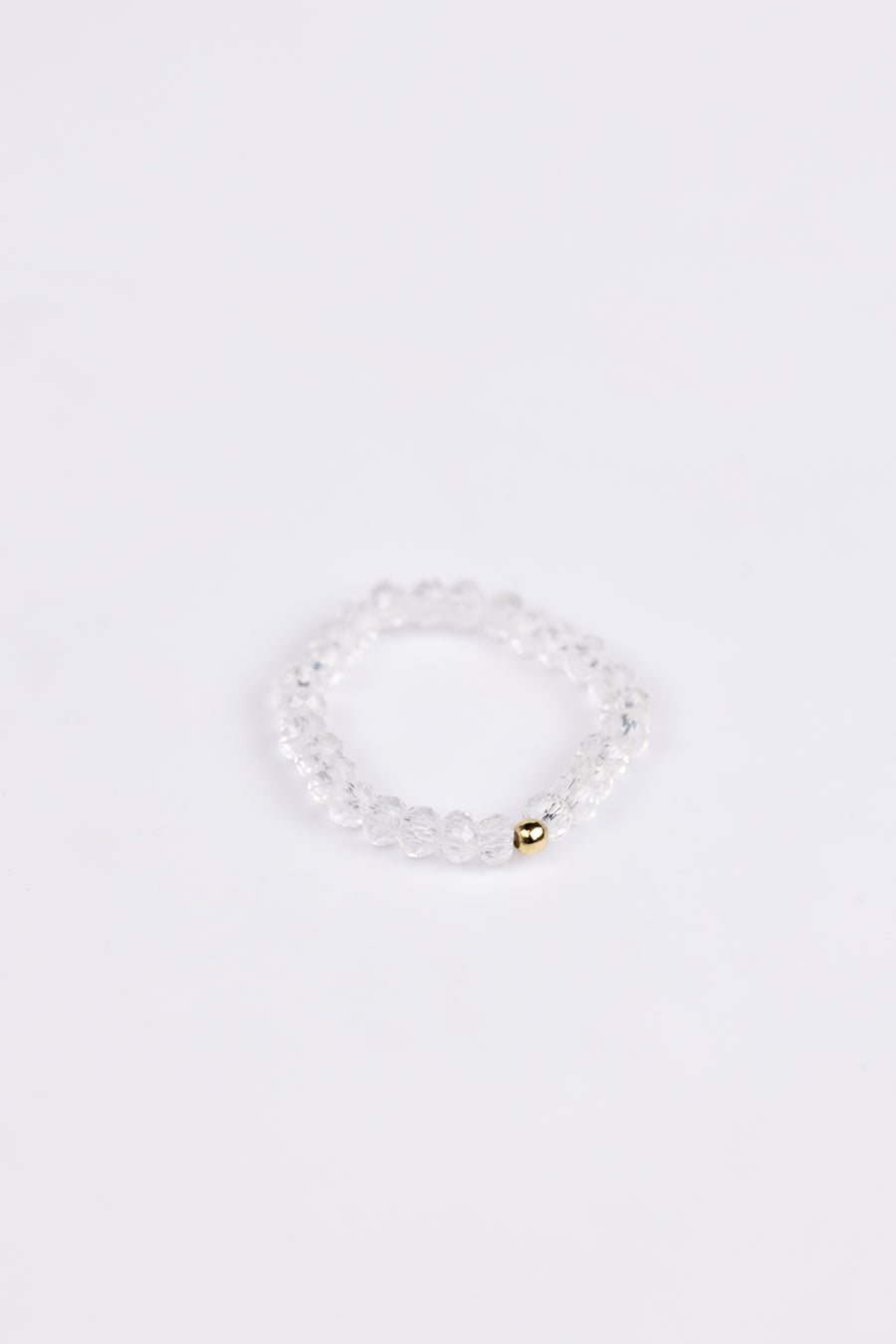 Pierścionek elastyczny z kryształem górskim