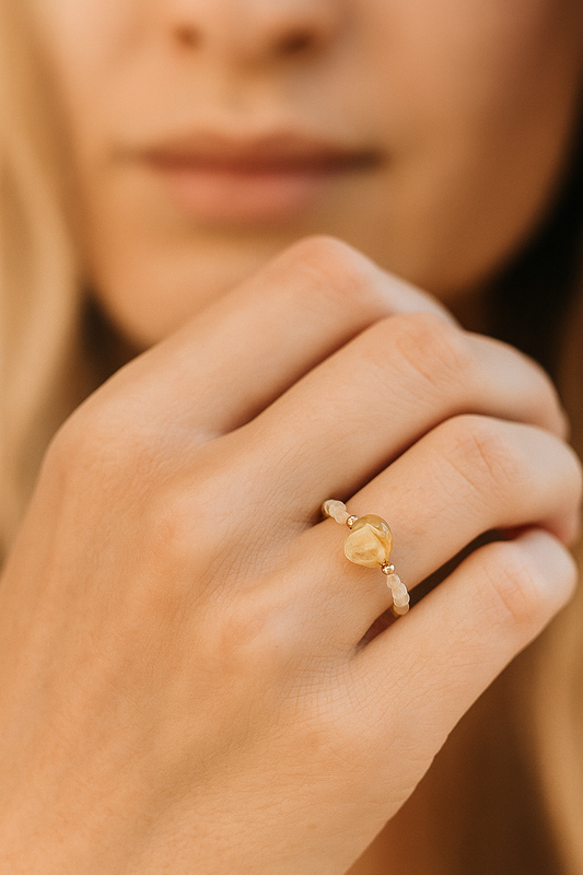 pierścionek z cytrynem