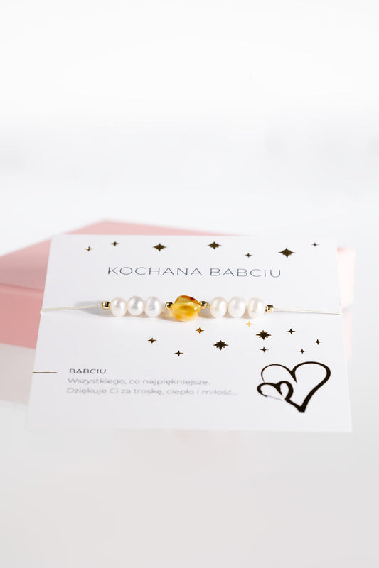 Bransoletka dla Babci Perły i Bursztyn