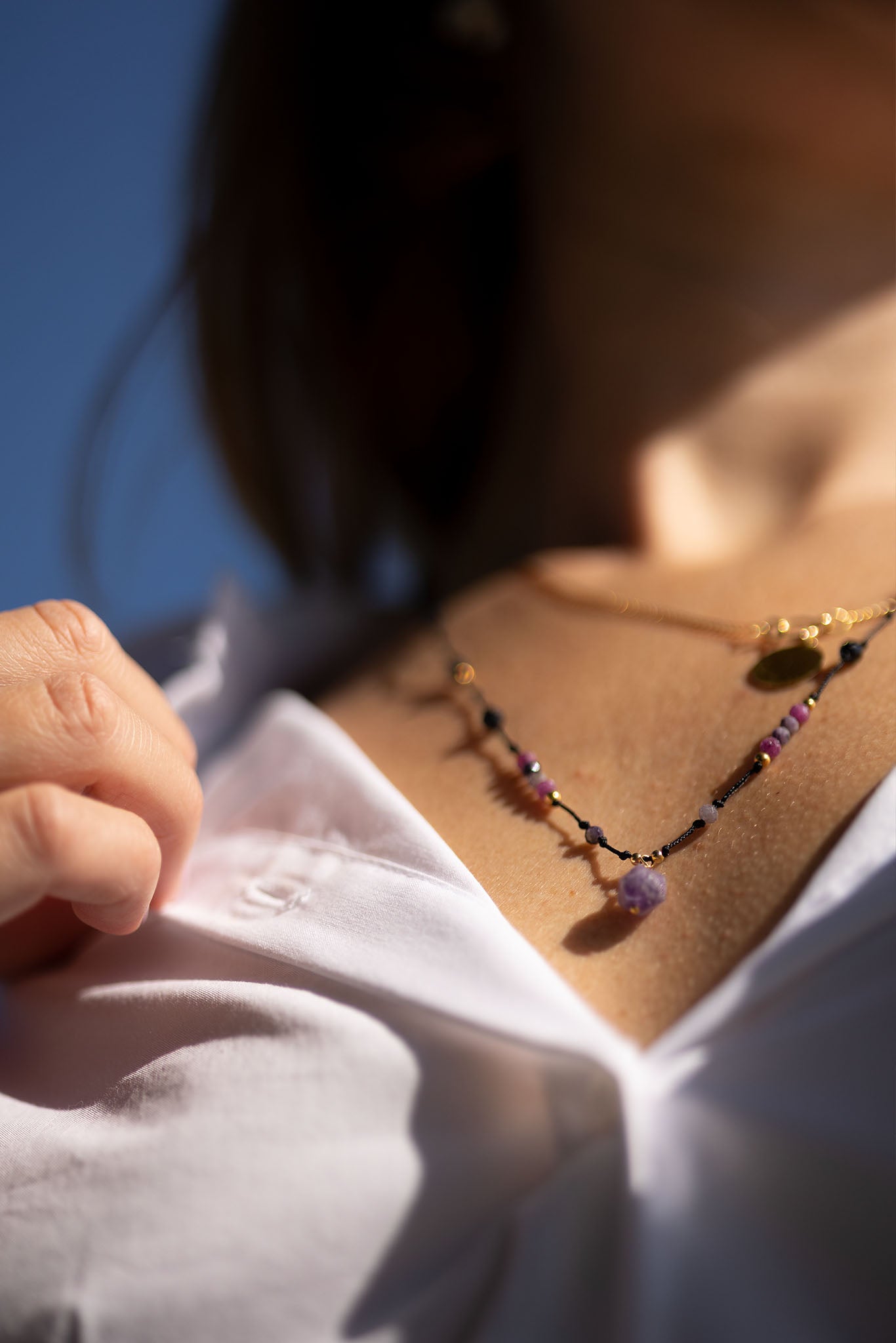 Naszyjnik z ametystem – kamieniem pokoju i harmonii