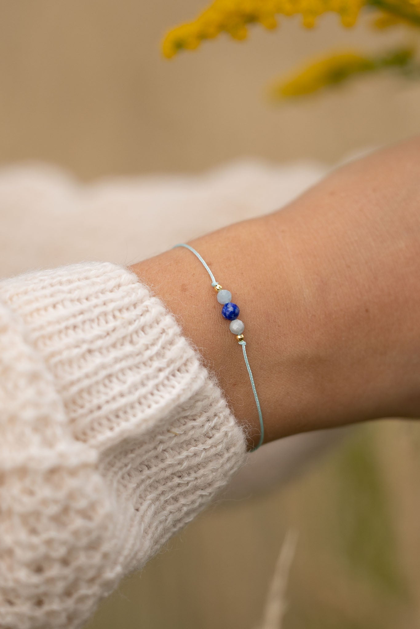 Bransoletka z Lapis lazuli i Morganitem