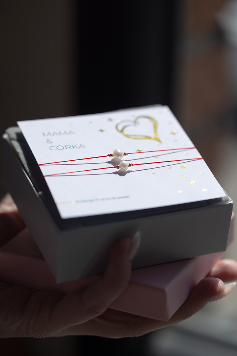 Zestaw bransoletek Mama i Córka Perła