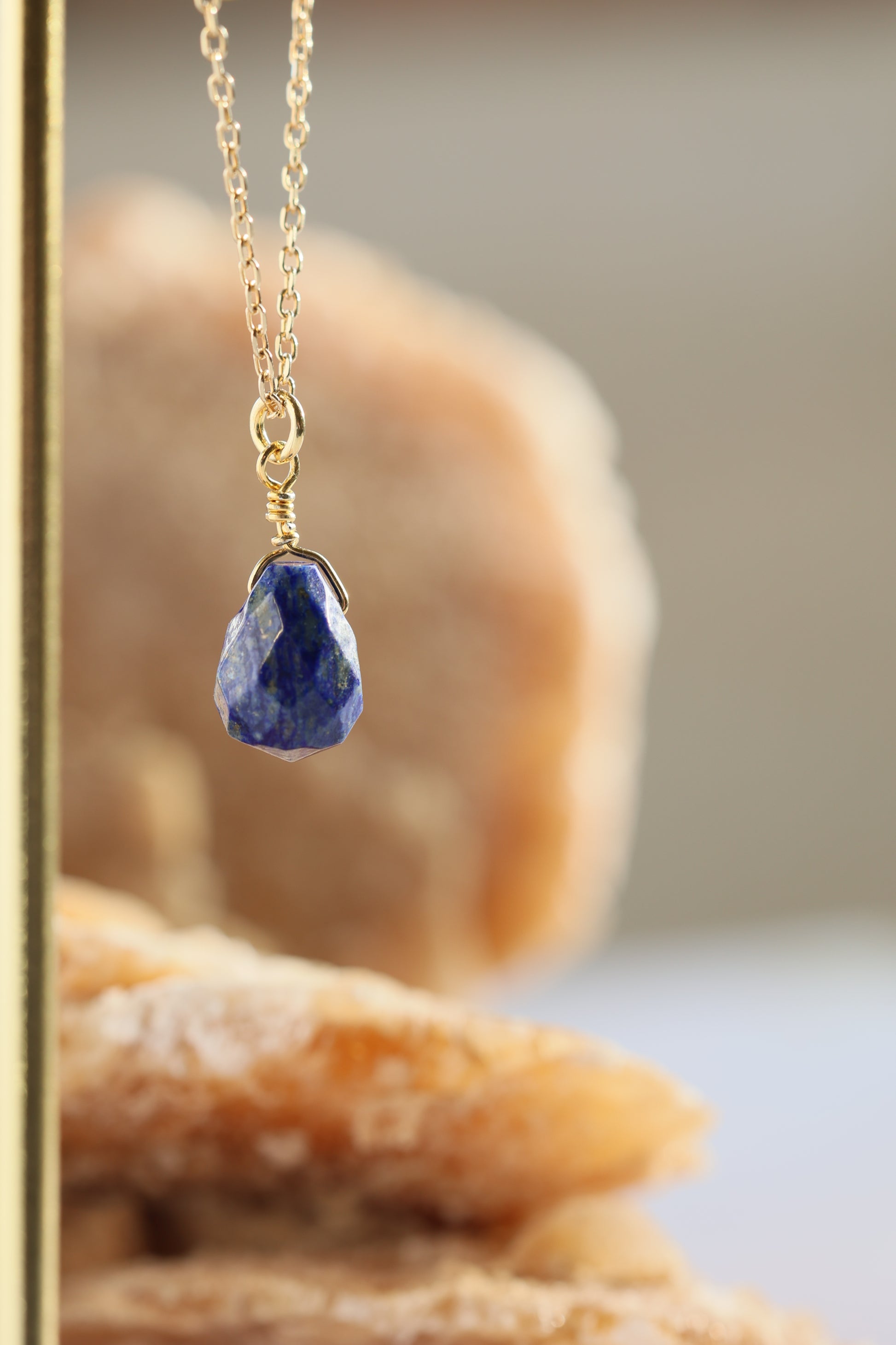 Naszyjnik Lapis Lazuli Kropla