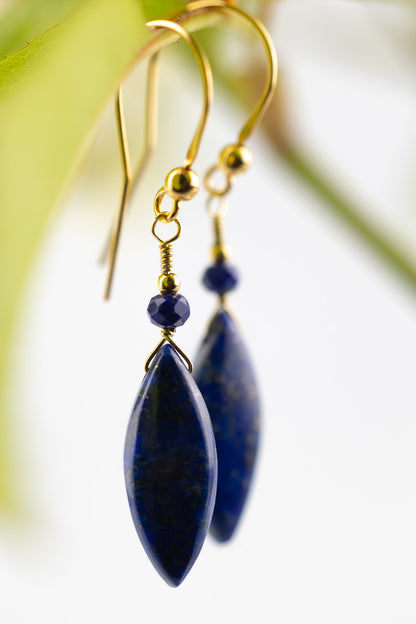Kolczyki z kamieniami Lapis lazuli