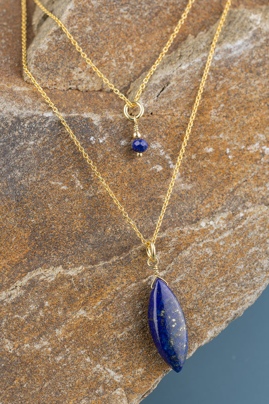 Naszyjnik z kamieniami Lapis lazuli